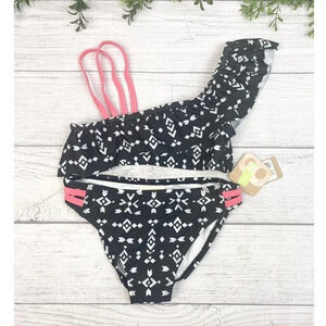 NEW CRAZY 8 Girls Ruffle Tankini Swim Bathing Suit 5/6